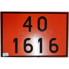 Placa Número ONU 40 1616